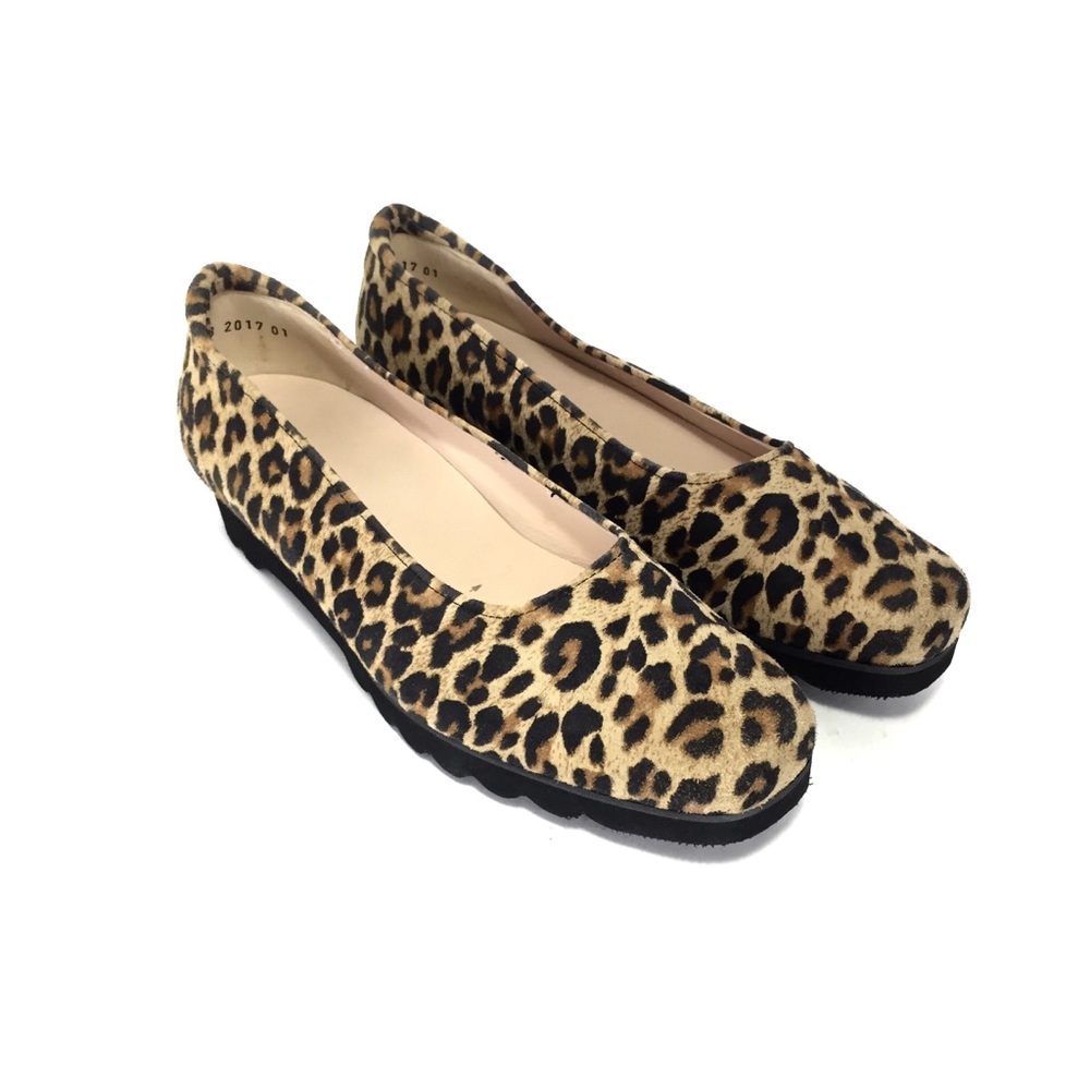 Peter Kaiser Leopard Print Nubuck Wedge Flat - image 1